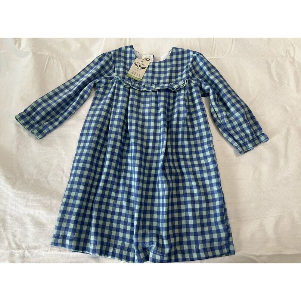 Kids Girl Plaid Ruffle Stripe Dress